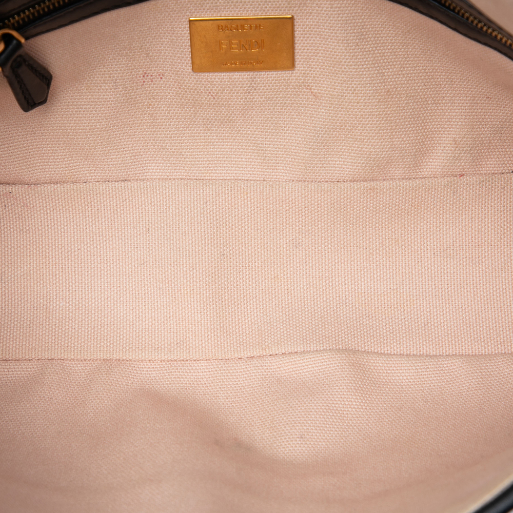 Pre-Loved Fendi Zucca Embroidered Canvas Baguette Satchel - Picture 4 of 6